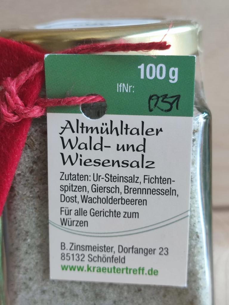 Wiesenkräutersalz, Altmühltaler Wald- und Wiesensalz