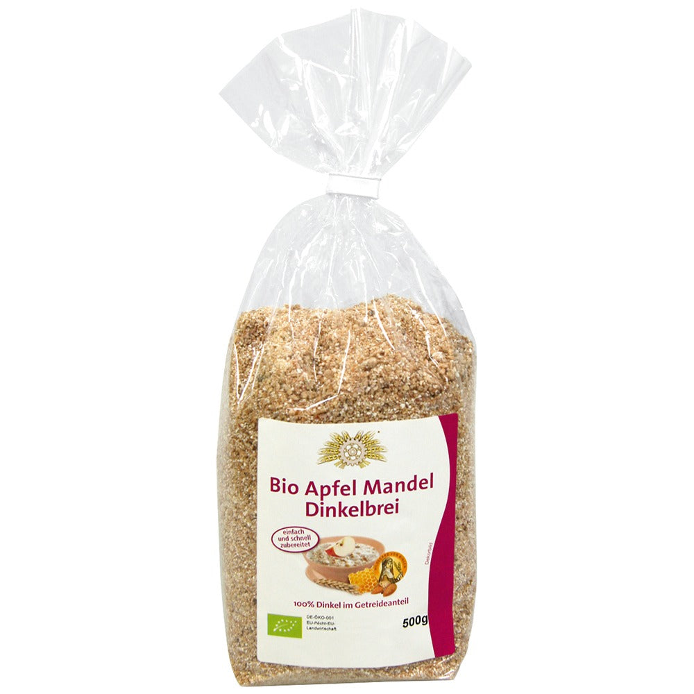 Bio Apfel-Mandel-Dinkelbrei - Porridge