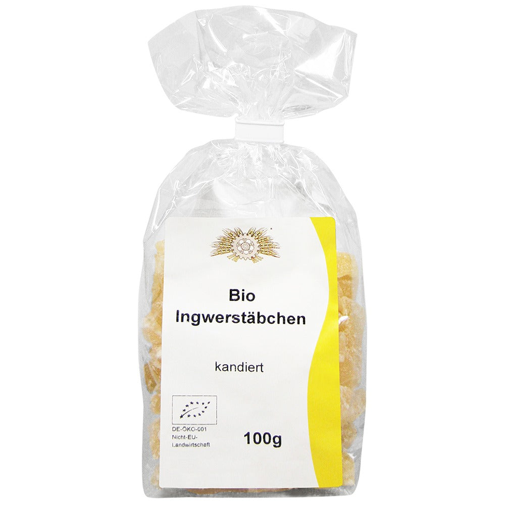 Bio Ingwerstäbchen kandiert