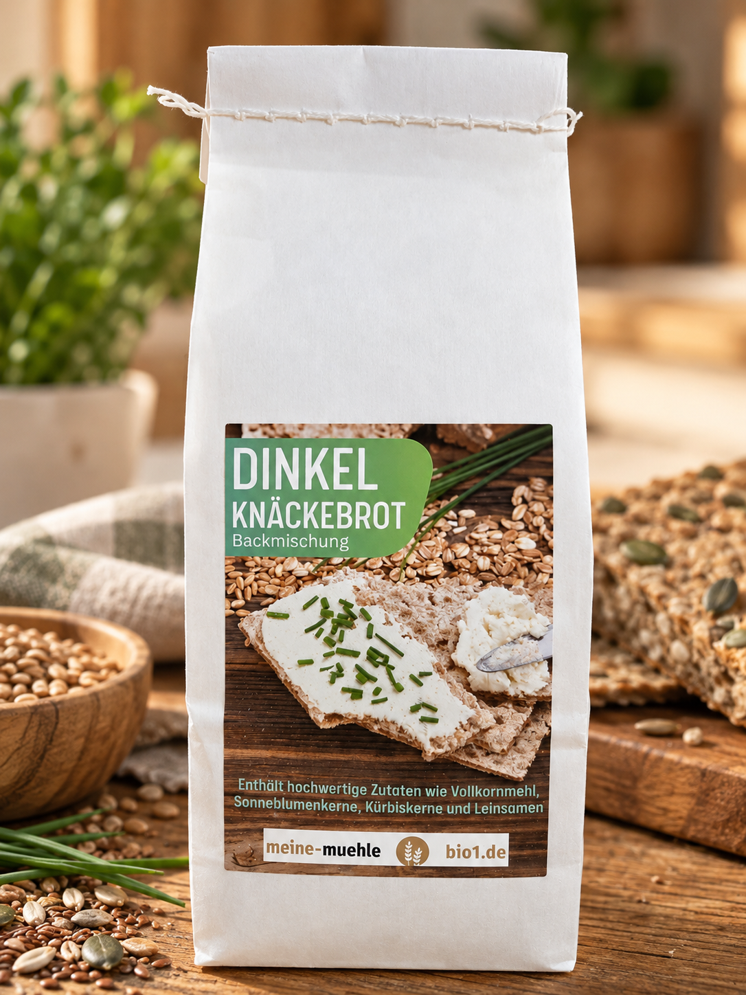 Dinkel-Knäckebrot Backmischung