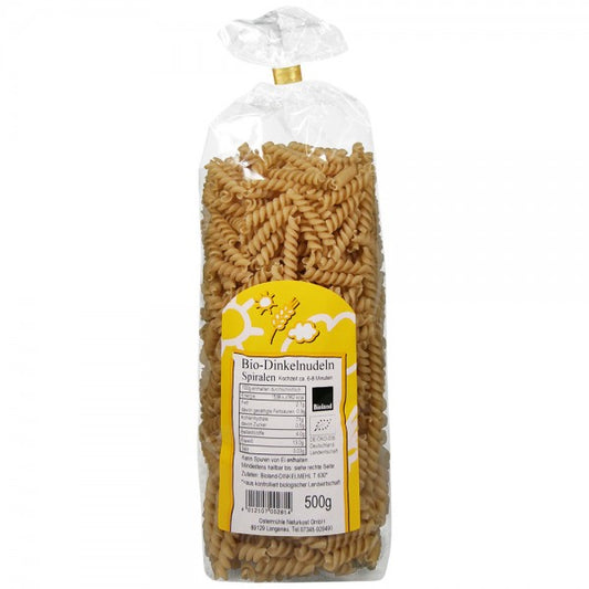 Bio Dinkel Spiralen -ohne Ei-