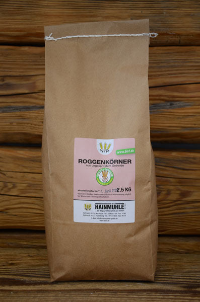 Bio Roggenkörner aus der Mühle