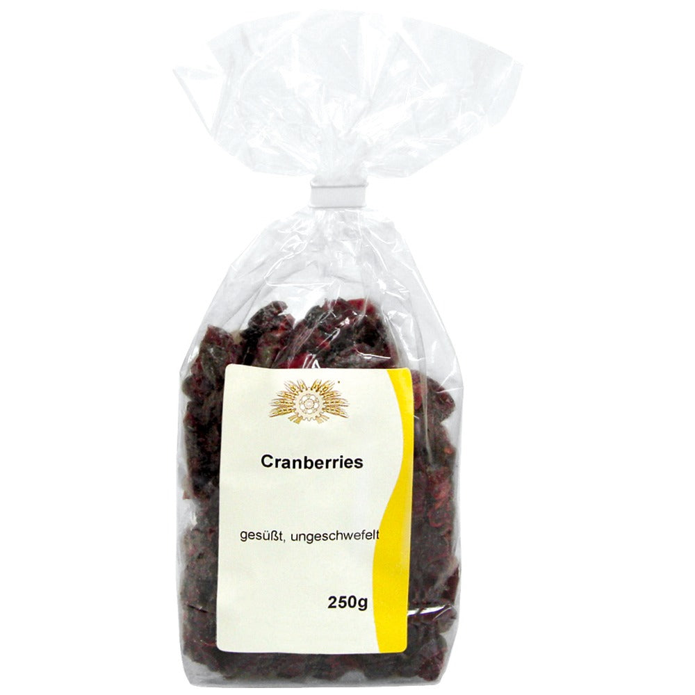 Cranberries gesüßt